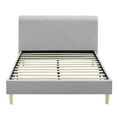 thumbnail image 2 of Modern Sleep Linville Upholstered Bed, Queen, Light Grey, 2 of 11