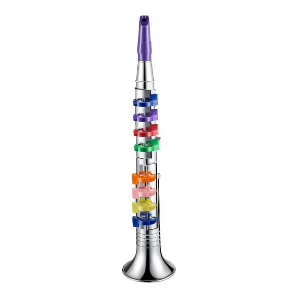 Instrumento musical Saxofón 8 Ayuda para la enseñanza de cumpleaños clave de color, juguete de toy de juguete educativo temprano para la escuela