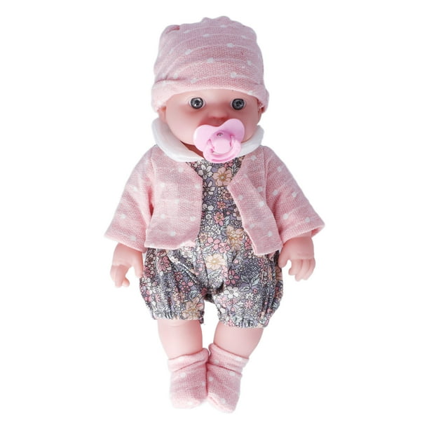 Bebe Reborn Silicone, 24 (60cm) Reborn Baby Doll Full Réaliste Baby Jouet  pour Filles et Garçons 3+ avec Tétine et Biberon,Style 1