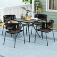 thumbnail image 3 of Costway Outdoor Dining Table 32'' x 32'' Patio Bistro Table with Umbrella Hole for 4 Persons, 3 of 10