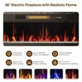 thumbnail image 5 of Bestier 71" Fireplace LED TV Stand with 36" Electric Fireplace and Storage Entertainment Center Console Table for TVs up to 80", Gray Wash, 5 of 9