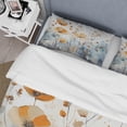 thumbnail image 4 of Designart "Orange Blue Muted botanics II" Abstract Botanicals Bedding Covert Set - Modern Orange Abstract Bed Set With 2 Shams, 4 of 6