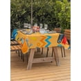 thumbnail image 3 of Outdoor Tablecloth with Umbrella Hole for Patio/Picnic/Party/Camping, Orange Cartoon Truck Waterproof Table Cloth Rectangle Table Cover Washable, Cute Engineering Vehicle (60"x 84"), 3 of 8