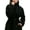Black, variant on Women Blend Coat Fall Winter Oversized Lapel Shawl Collar Midi Trench Overcoat with Belt Camel Color L