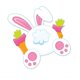 thumbnail image 2 of Easter Yard Plug Outdoor Fence Decorative Ground Plug Peeping Rabbits, 2 of 5