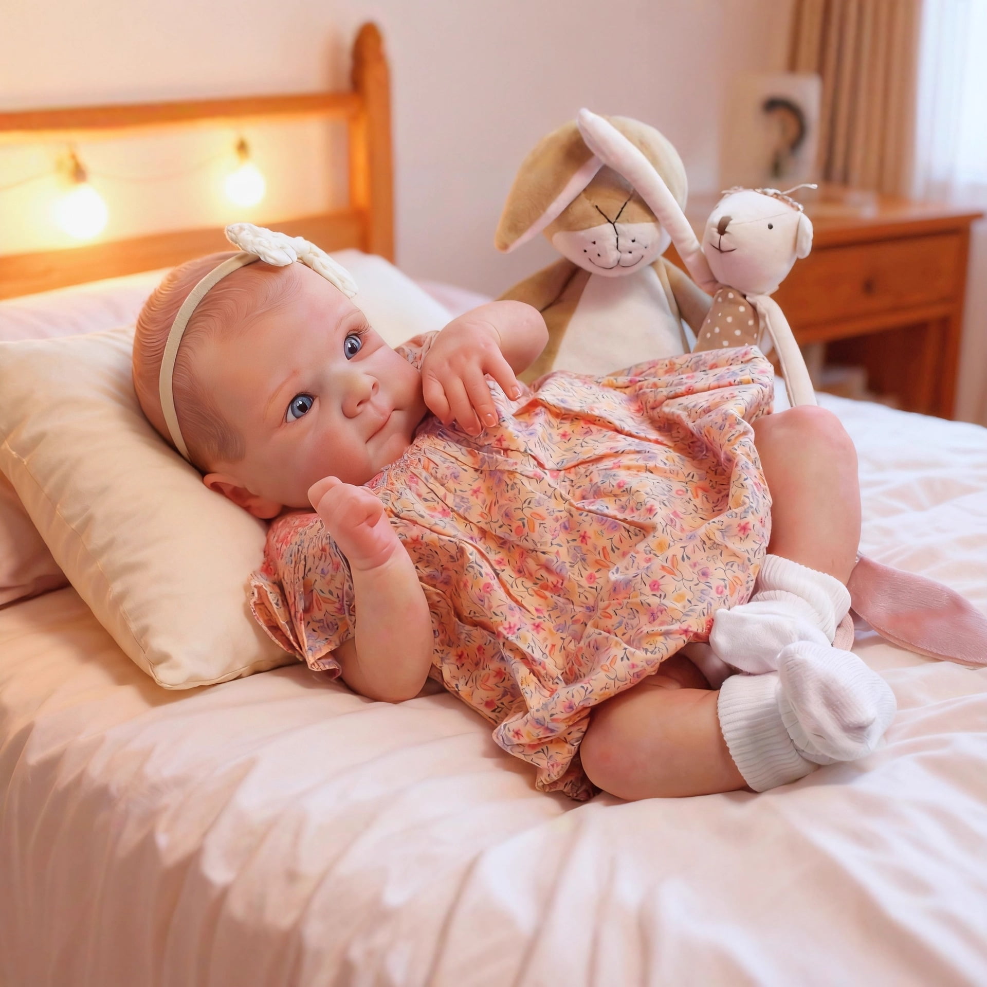 HUIMEYA Reborn Baby Dolls 18-inch Realistic Newborn Baby Dolls, Lifelike Soft Vinyl & Cloth Body, Nice Gift for Kids, Pre-Parents, Grand-Parents, Doll Collectors