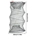thumbnail image 2 of 1PC Foldable Bait Cast Mesh Trap Net Portable Fishing Landing Net Shrimp Cage for Fish Lobster Prawn Crayfish Crab (Dense Mesh, Big Size), 2 of 6