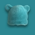 thumbnail image 2 of Xfvqtps Womens Beanie Cute Cartoon Ear Solid Color Simplicity Fluffy Fuzzy Windproof Coldproof Warm Outdoor Ski Fall Winter Soft Fluffy Plush Hat Light Blue, 2 of 3