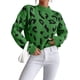 thumbnail image 2 of CORIRESHA Women's Winter Fashion Casual Leopard Print Long Sleeve Mock Neck Knitted Pullover Sweater, 2 of 4