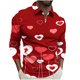 thumbnail image 2 of Blusa y camisa de manga larga con cuello vuelto para hombre, jersey de solapa con cremallera de manga larga, blusa informal con estampado de San Valentín para hombre, blusa de poliéster, 2 of 5