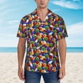 thumbnail image 2 of Fotbe Bowling Colorful Camisa Hawaiana para Hombre Unisex – Camisa Casual de Verano con Botones de Manga Corta de Algodón y Lino,XX-Large, 2 of 7