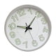 thumbnail image 2 of Reloj de pared luminoso de 12 pulgadas, reloj minimalista redondo de cuarzo para decoración de dormitorio y sala de estar, color plateado, 2 of 12