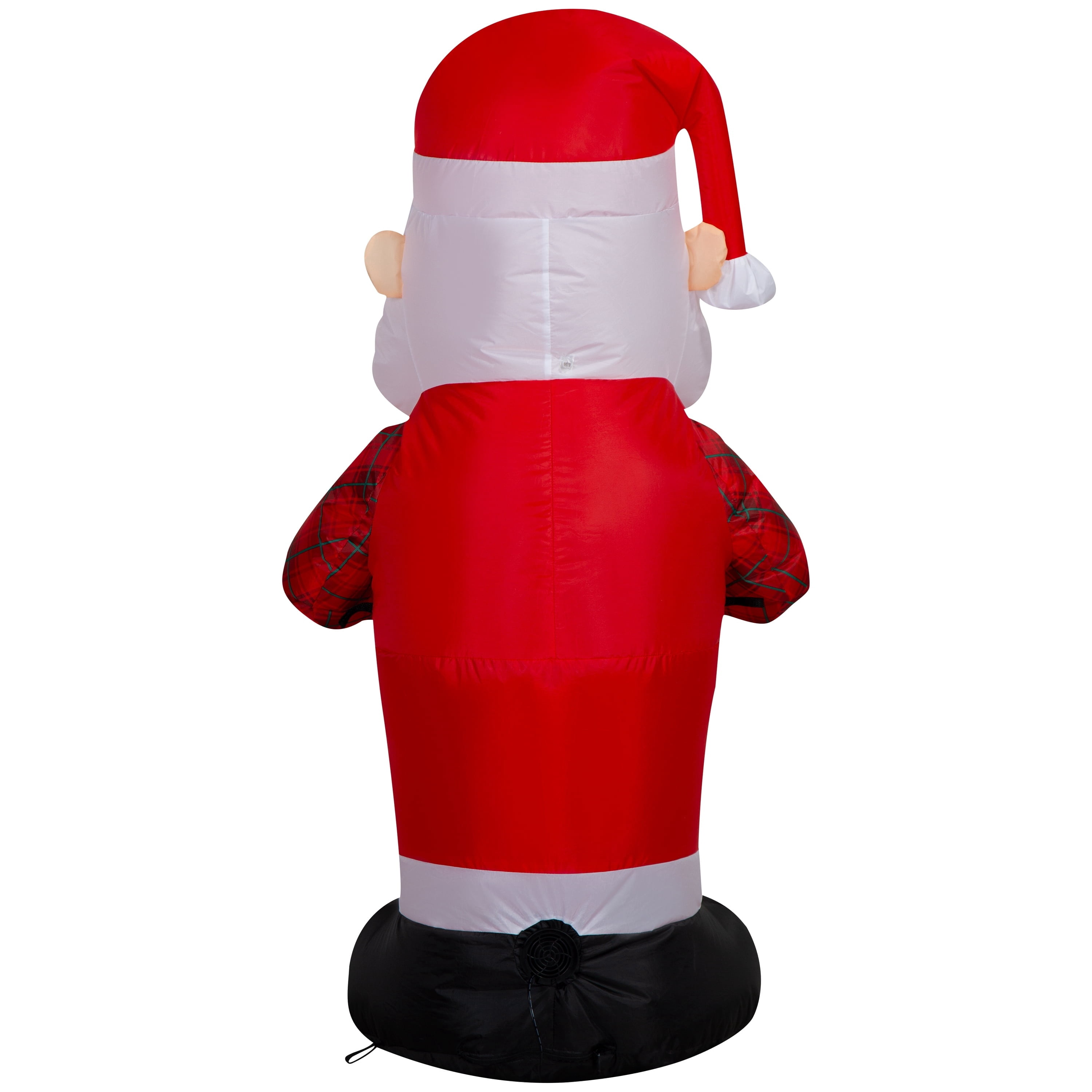 Multicolor Santa in Suspenders Christmas Airblown Yard Inflatable, 4', by Holiday Time