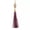 Gold Light Purple, variant on Boho Oval Nature Stone Velvet Suede Leather Tassel Pendant Long Women Necklace