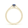 thumbnail image 2 of ANGARA Natural Prong-Set Oval Sapphire Cathedral Solitaire Ring in 14K Yellow Gold for Women (Size-7x5mm) | September Birthstone, Anniversary, Jewelry Gift for Women | Natural Blue Sapphire Ring, 2 of 9