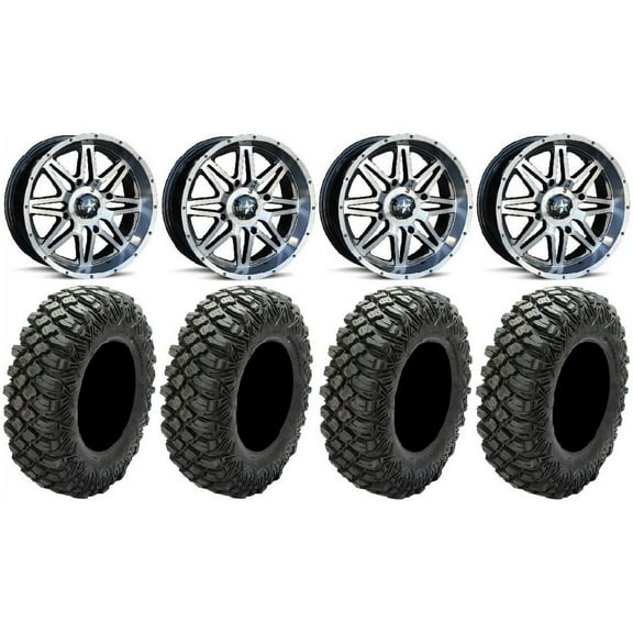 MSA DT Vibe 14" UTV Wheels 28" Crawler XR Tires Yamaha Viking Wolverine YXZ1000R CFMoto ZForce 950 UForce 1000