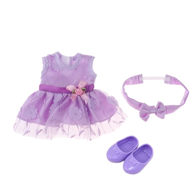 Vestido de muñeca sin mangas y Diadema Sunnimix para muñeca de 25 cm