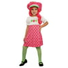 Rubies Girls Strawberry Shortcake Costume with Wig Hats & Tights Small 4-6