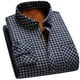 thumbnail image 2 of pstuiky camisas de manga larga para hombre, Camisa de manga larga con solapa de terciopelo para hombre, camisa informal a cuadros versátil, camisa de manga larga con solapa para hombre xxxxxl, 2 of 6