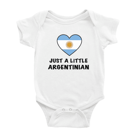

Just A Little Argentiniann Heart Funny Baby Clothing Bodysuits For Boy Girl