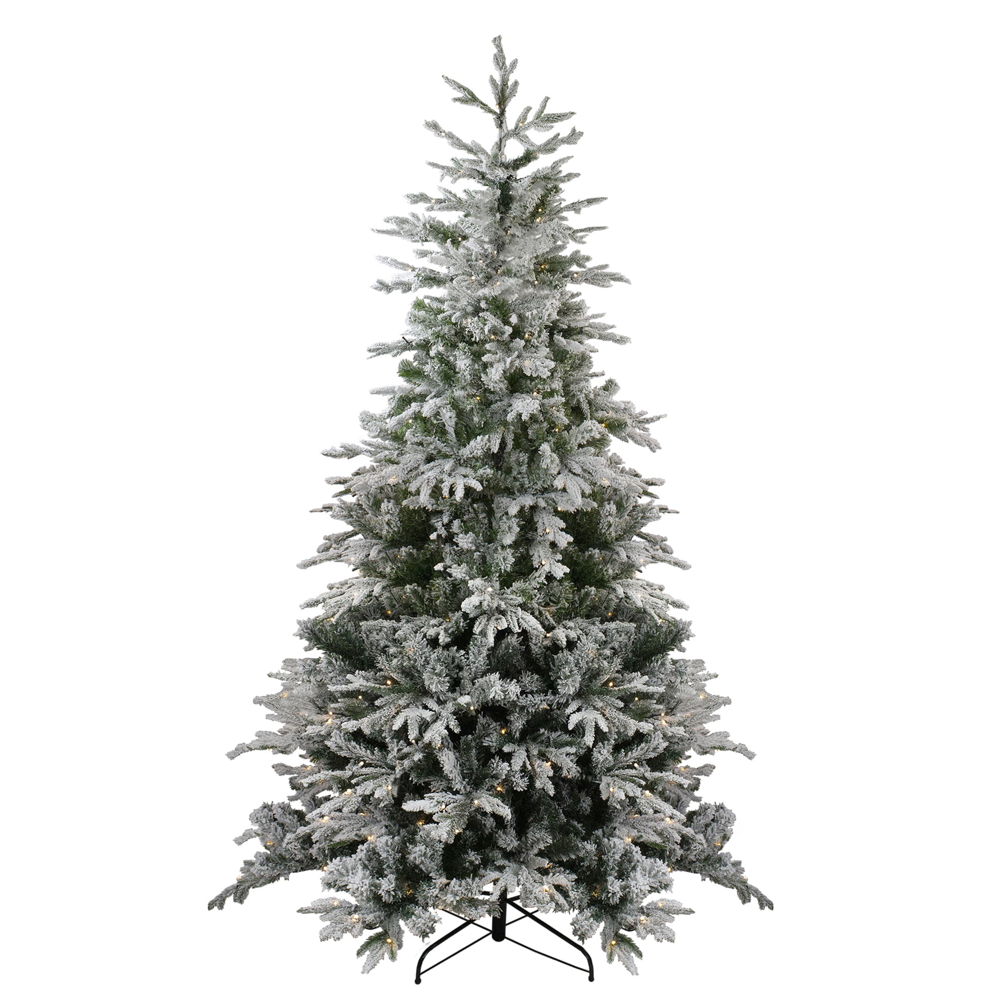 6.5' Pre-Lit Flocked Winfield Fir Artificial Christmas Tree - Warm Whi...