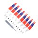 thumbnail image 5 of Tholdsy 8 Uds paleta de ala doble perfil aerodinámico de menor ruido pequeño perfil aerodinámico reemplazo de rendimiento para Padel Tricolor 2piezas, 5 of 6