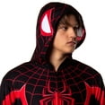 thumbnail image 4 of Marvel Spider-Man Miles Morales Union Suit Adult One Piece Hooded Pajamas, 4 of 6