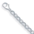 thumbnail image 5 of Auriga Fine Jewelry 925 Sterling Silver Rh-plated 6.5mm Oval Link 7.5 inch Bracelet for Women, 5 of 6
