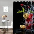 thumbnail image 2 of Pratyus Fruits Shower Curtains with Hooks, Chic Elegant Bathroom Decor, Washable 100% Polyester Fiber Shower Curtain for Bathroom Decoration 60"x72, 2 of 7