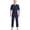 Navy Blue, variant on TTAO Adult Special Needs Adaptive Clothing Back Invisible Zipper Anti-strip Jumpsuit Sleepwear for Disabilities Alzheimer Patient Navy Blue XL