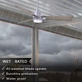 thumbnail image 2 of Matthews Fan Company AKLK-BN-GA-56 Alessandra 56” Brushed Nickel Ceiling Fan with 3 Gray Ash  Blades, Integrated LED Light Kit, Remote Control, Indoor/Outdoor Wet Rated, 2 of 6