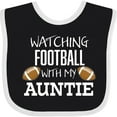 thumbnail image 3 of Inktastic Watching Football with My Auntie Boys or Girls Baby Bib, 3 of 4