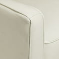 thumbnail image 4 of Elm Lane White Pearl Leather Recliner Chair Modern Armchair Comfortable Push Manual Reclining Footrest Tufted Back for Bedroom, 4 of 9