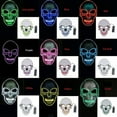 thumbnail image 4 of Halloween Mask Scary LED Light Up 4 Modes Skeleton Masquerade Mask Cosplay Festival Party Prop, 4 of 7