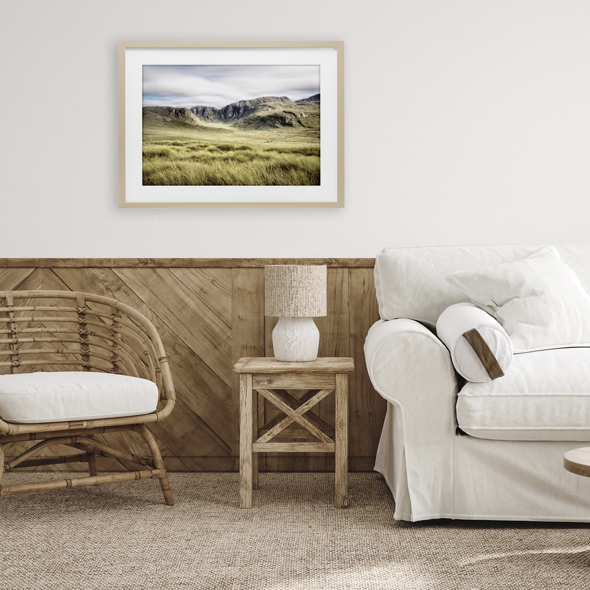 Stupell Industries Irish Countryside Hills Birch Framed Print Under Glass, design by Andy Amos
