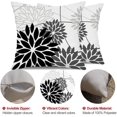 thumbnail image 6 of Black Grey Floral Pillow Covers 20x20 Set of 2 Outdoor Waterproof White Colored Decorative Throw Pillows Summer Pillowcase Linen Cushion Case Decor for Couch Patio Funiture Garden Porch, 6 of 6