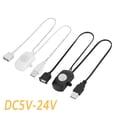 thumbnail image 2 of PIR Motion Sensor Switch USB Human Body Movement Sensor for LED Strip DC 5V/12V/24V Adjustable Infrared Motion Sensor, 2 of 7