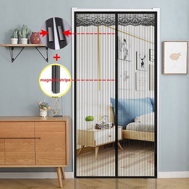 Mosquitera magnética básica de 6 tamaños, cortinas antimosquitos para puerta de verano, cortinas de malla con cierre automático para puerta, cortina adhesiva para cocina Tan Jianjun unisex