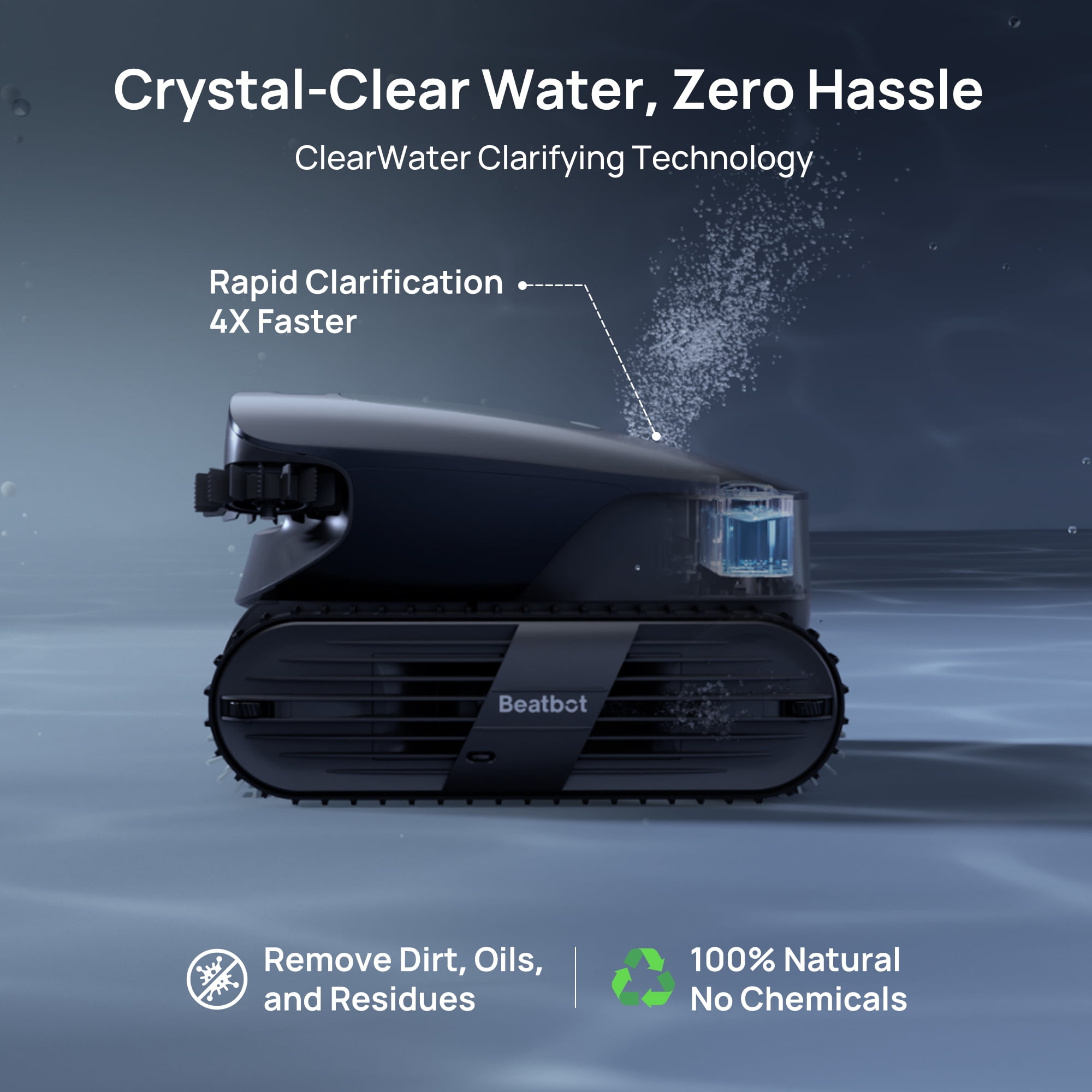 Beatbot AquaSense 2 Ultra Cordless Pool Vacuum Robot for Complex Pools, AI Camera, 5-in-1 Cleaning, Smart Surface Parking,Water Clarification
