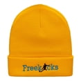 thumbnail image 5 of Soccer Free Kicks Embroidered 12 Inch Long Knitted Beanie - Yellow OSFM, 5 of 5
