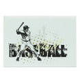 thumbnail image 1 of Baseball Cutting Board, Softball Background Dots and Grunge Dark Lettering Batting Team Game, Decorative Tempered Glass Cutting and Serving Board, Large Size, Black Yellow White, by Ambesonne, 1 of 1