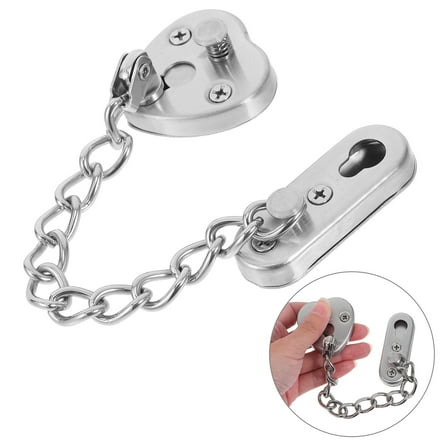 OULII No Drill Door Chain Lock Stainless Steel Security Chain Latch for Home and Hotel