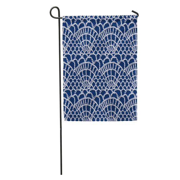 SIDONKU Chevron Crochet Pattern Knitting Granny Lace Macrame Boho for Interior Garden Flag Decorative Flag House Banner 28x40 inch