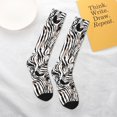 thumbnail image 6 of Bingfone Compression Socks for Women and Men Long Socks for Running Athletic Cycling Nurse-Leopard And Zebra, 6 of 8