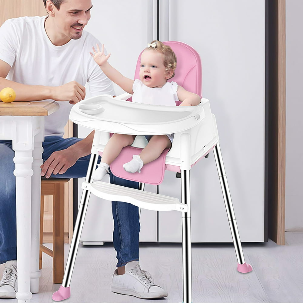 3-IN-1 Multi-Function Adjustable Baby High Chair Infant Toddler Feeding