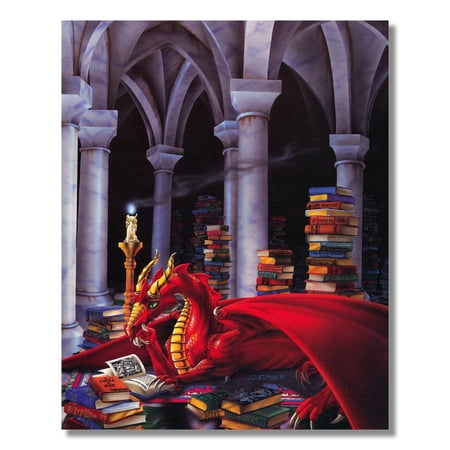 Inner Fire Art - Fire Dragon Treasure Fantasy Wall Picture Art Print