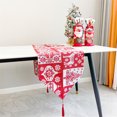 thumbnail image 4 of Zeus Table Runner Heat-resistant Tassel Design Knitted Fabric Wear-resistant Reusable Decoration Gift Xmas Tree Elk Snowflake Christmas Dinning Tablecloth Cover for Kitchen, 4 of 7