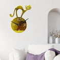 thumbnail image 4 of Relojes de pared Espejo Relojes de Funciona marco Sin tictac Irregur para decoración del hogar Decoración Oro Baoblaze reloj decorativo, 4 of 8