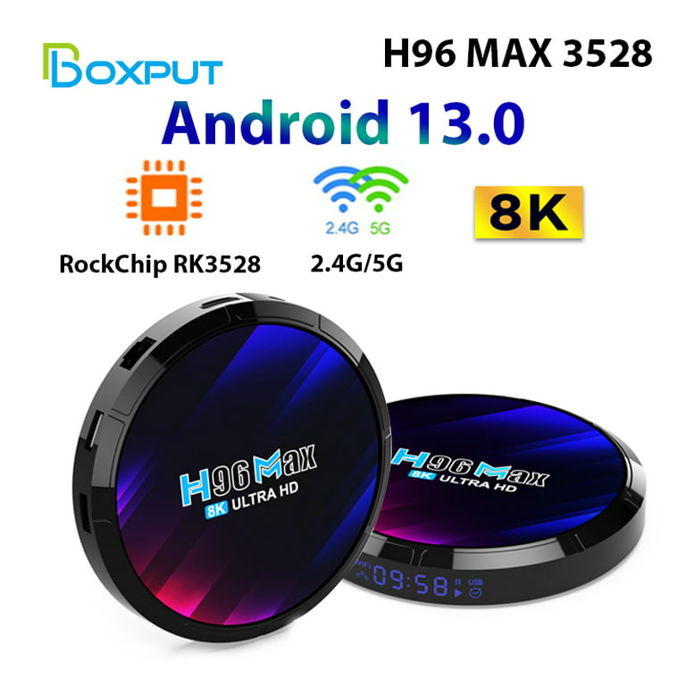 New 2024 H96MAX Android 13.0 TV Box, [4GB 64GB] RK3528 Quad-Core 64bit  Cortex-A53 Support 8K 3D Wi-FI 6 2.4G/5.8G BT 5.0 HDR Android Box