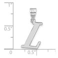 thumbnail image 4 of Auriga 14k White Gold Letter L Initial Pendant for Women, 4 of 6
